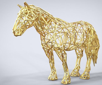 金屬3D打印馬型創意禮品